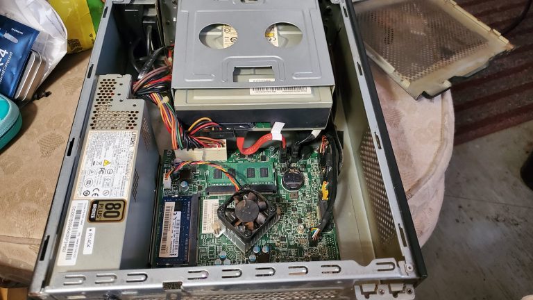 Image of computer tower, cleaned